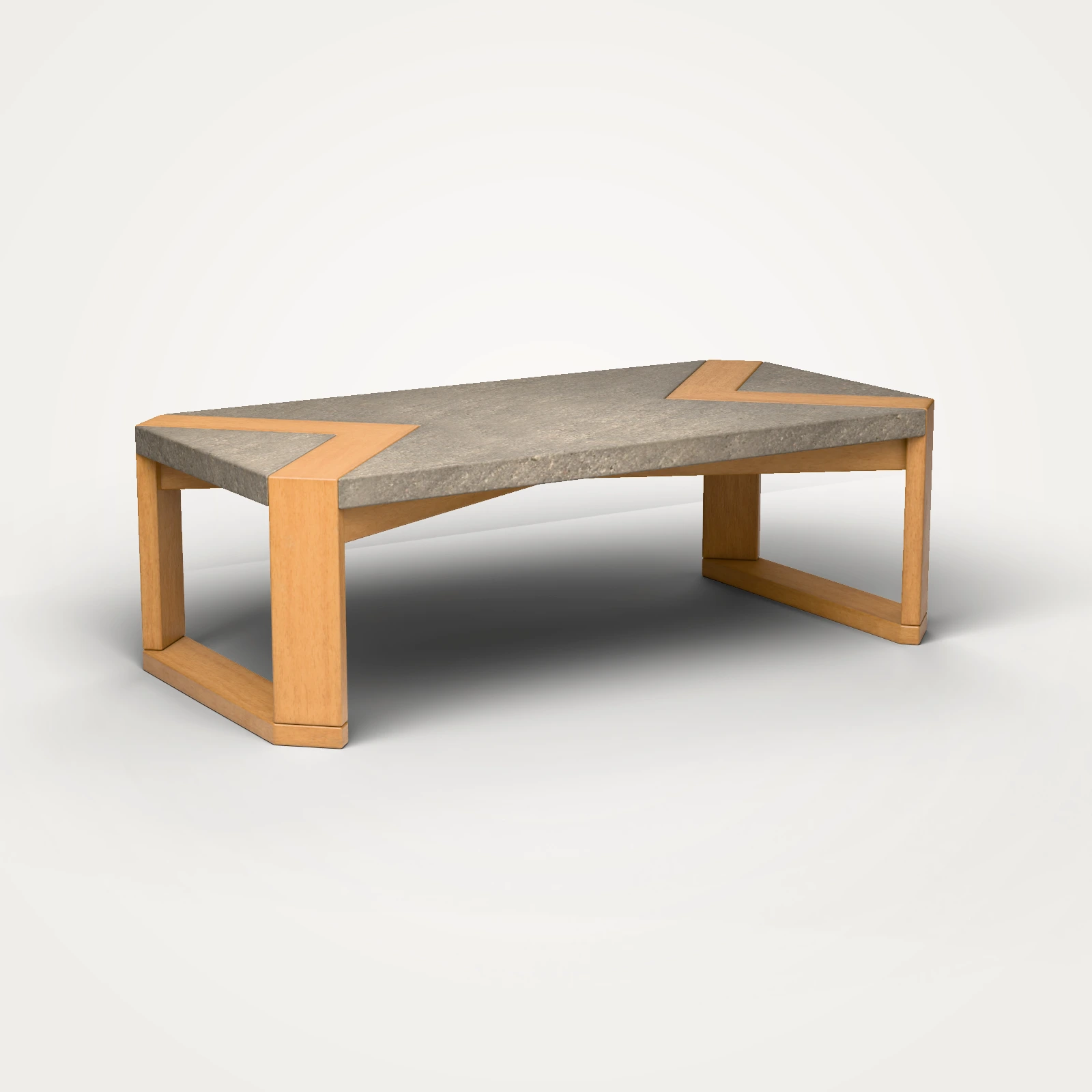 Beton Görünümlü Tablalı Orta Sehpa (120 cm)